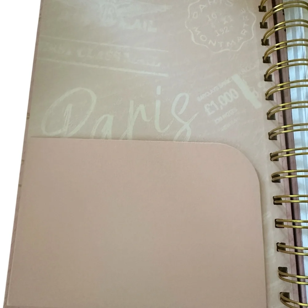 Paris Themed Pink & Gold 320 page‎ Notebook with Papyrus Pink & Gold Pen Set